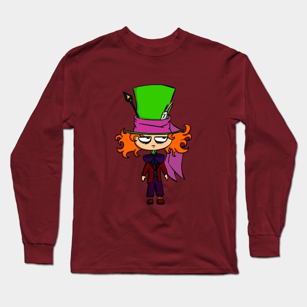 The Mad Hatter Long Sleeve T-Shirt by Namarqueza